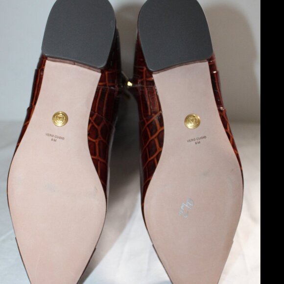 NWOB Veronica Beard CECILE CROC-EMBOSSED TALL BOOT Boots 9 - Picture 8 of 10